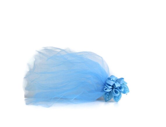 Vintage Veil, Blue Veil Blue Fascinator, Vintage F