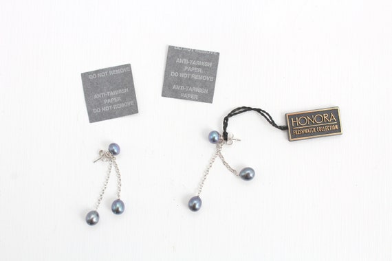 Vintage Honora Black Cultured Freshwater Pearl Con