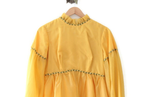 Yellow Dress, Yellow Maxi Dress, Floral Dress, Yel