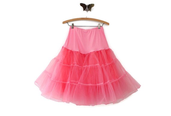 Vintage Pink 26" Petticoat, Pink Petticoat, Vintag