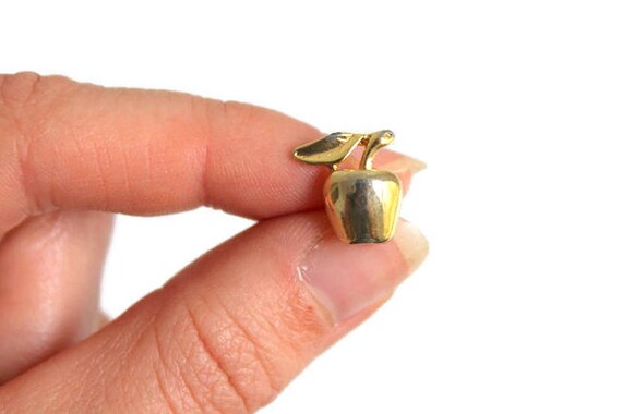 Apple Tie Pin, Apple Tie Tack, Apple Brooch, Apple