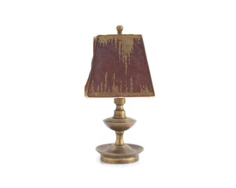 Brass Dollhouse Table Lamp by Petite Princess, Vintage