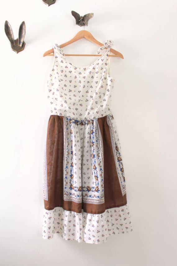 Vintage Dress, Floral Dress, Floral Print Dress, W