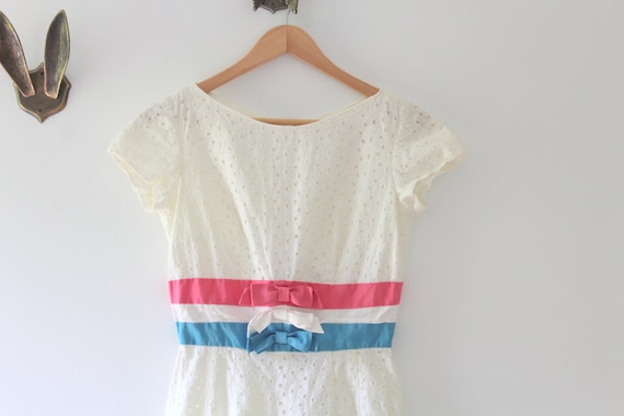 White Eyelet Dress, Midi Dress, Eyelet Midi Dress,