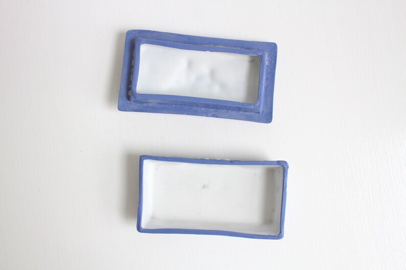 Porcelain Gift Box Wedgwood Style Box Blue Trinket Box Wedgwood Style Trinket Box Tiny Box Trinket Box Blue Gift Box Blue Jewelry Box