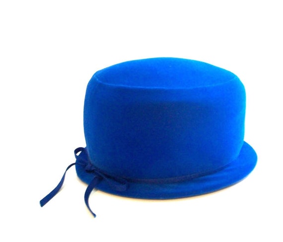 Vintage Hat, Vintage Cloche Hat, Blue Cloche, Blue
