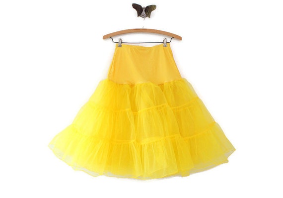 Vintage Yellow 26" Petticoat, Yellow Petticoat, Vi