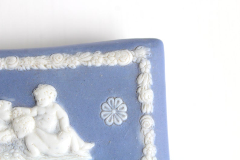 Porcelain Gift Box Wedgwood Style Box Blue Trinket Box Wedgwood Style Trinket Box Tiny Box Trinket Box Blue Gift Box Blue Jewelry Box