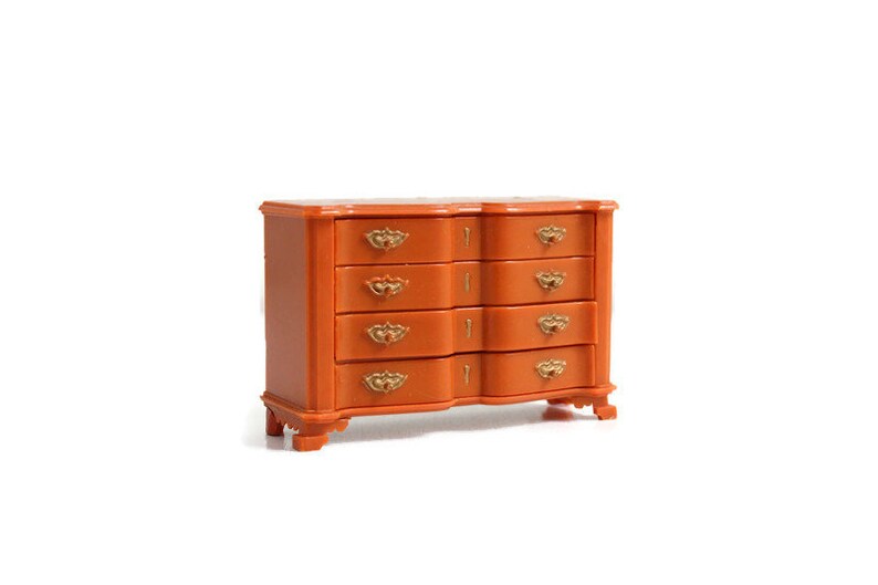 Marx Plastic Dollhouse Dresser Miniature Dresser Marx Miniature Plastic Dresser Dollhouse Dresser Miniature Bedroom Dollhouse Bedroom