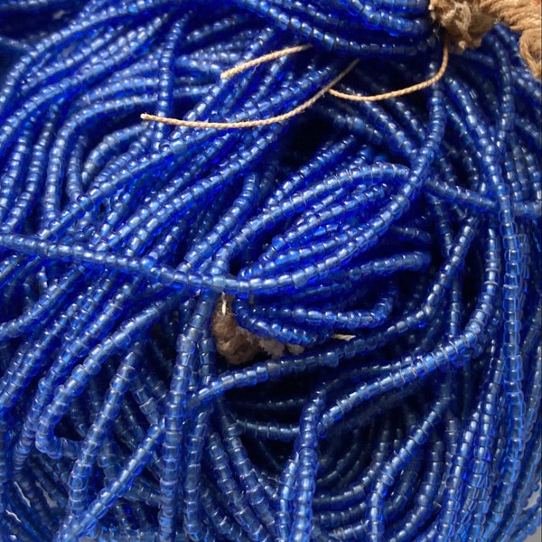 Cornflower Blue Transparent 20 bpi - Vintage Venetian Seed Beads