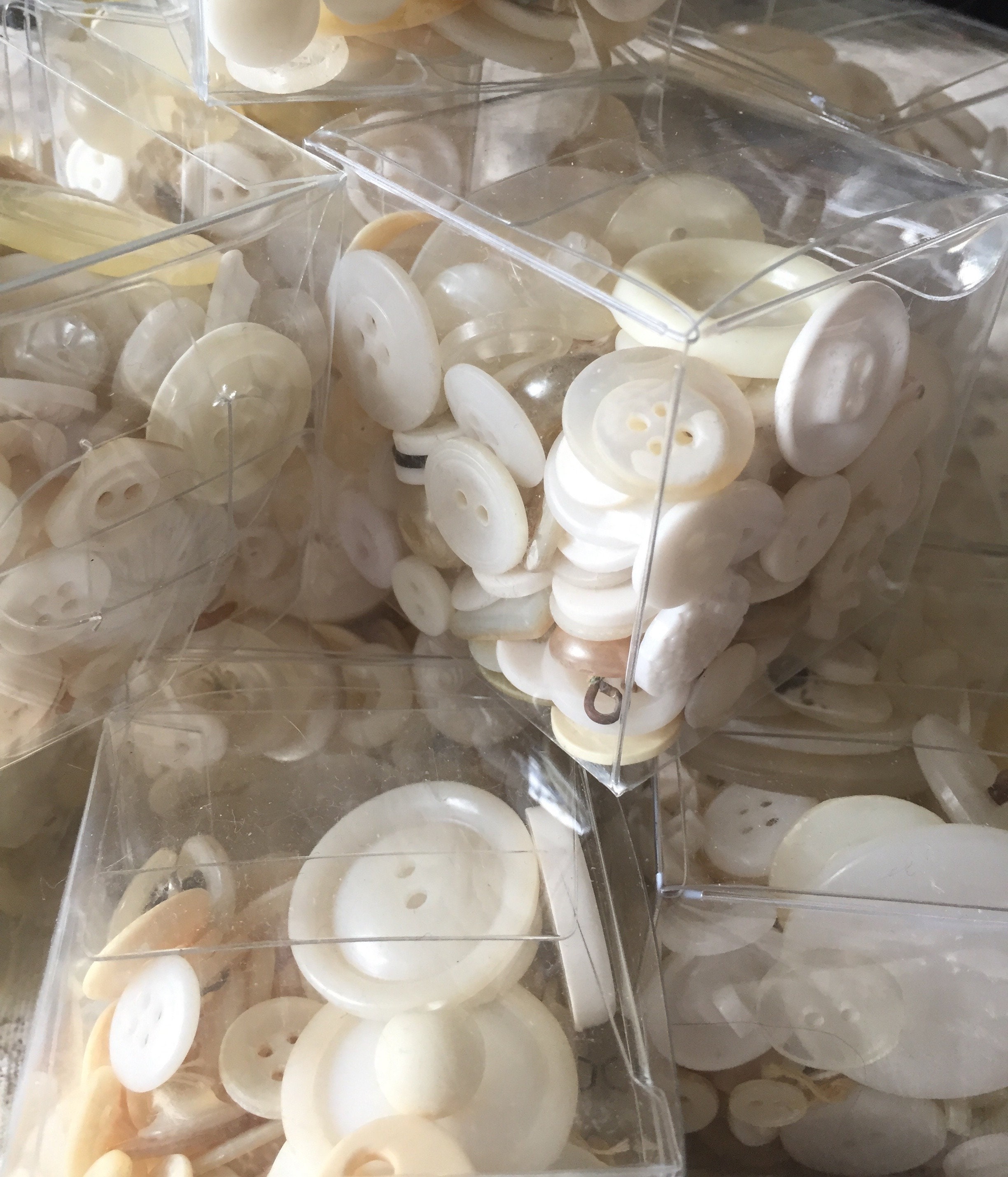 Vintage Buttons - Box of 150+ White Buttons From France - Etsy