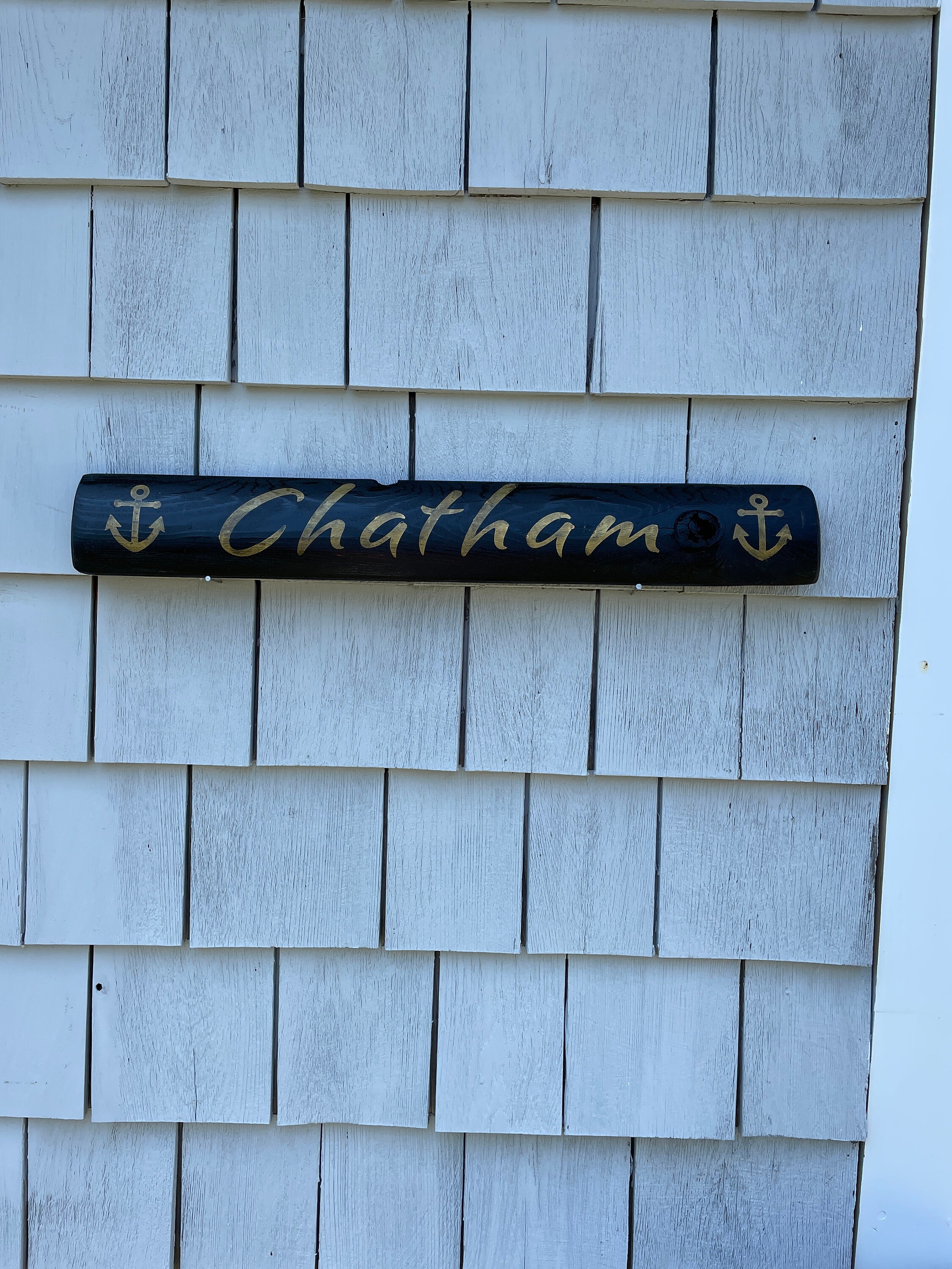 Cape Cod Town of Chatham Sign With Anchors Hand Painted on Etsy