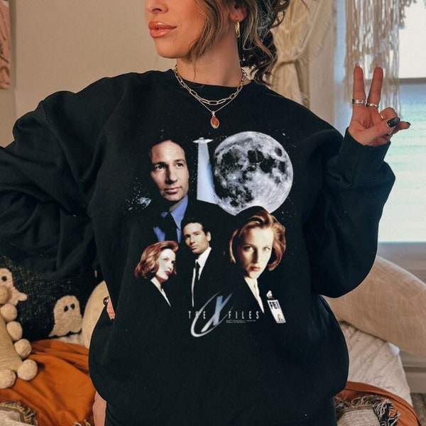 chemise vintage de la série de films X-Files, chemise vintage The X-files Full Moon, chemise rétro The X-files