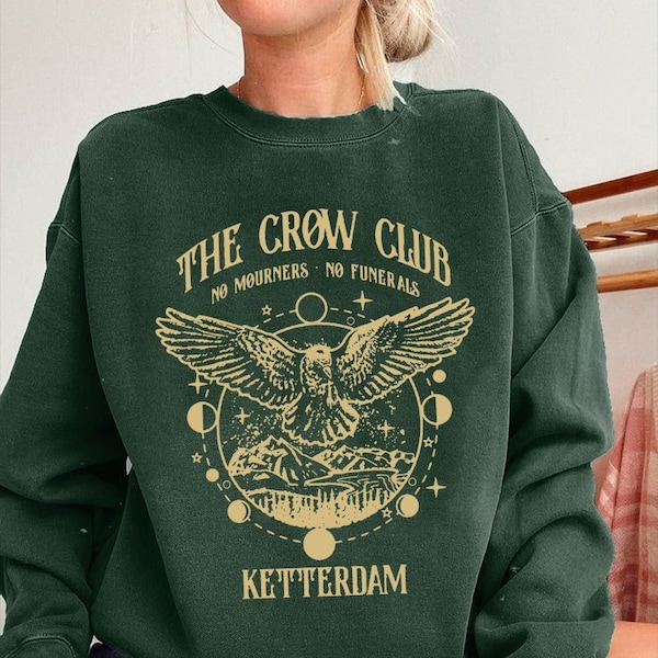 Vintage Ketterdam Crow Club Crewneck Sweatshirt, Six Of Crows Sweatshirt, Kaz Brekker Shirt, Crow Club Shirt, Inej Ghafa, Six Of Crows Merch