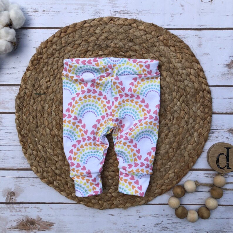 Rainbow Baby Outfit // Rainbow Baby Girl Leggings and Knot Hat Etsy