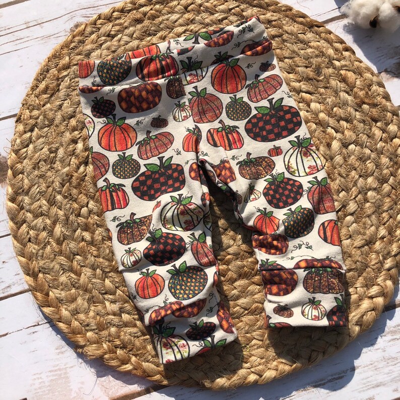 Pumpkin Baby and Toddler Leggings // Thanksgiving Leggings Etsy