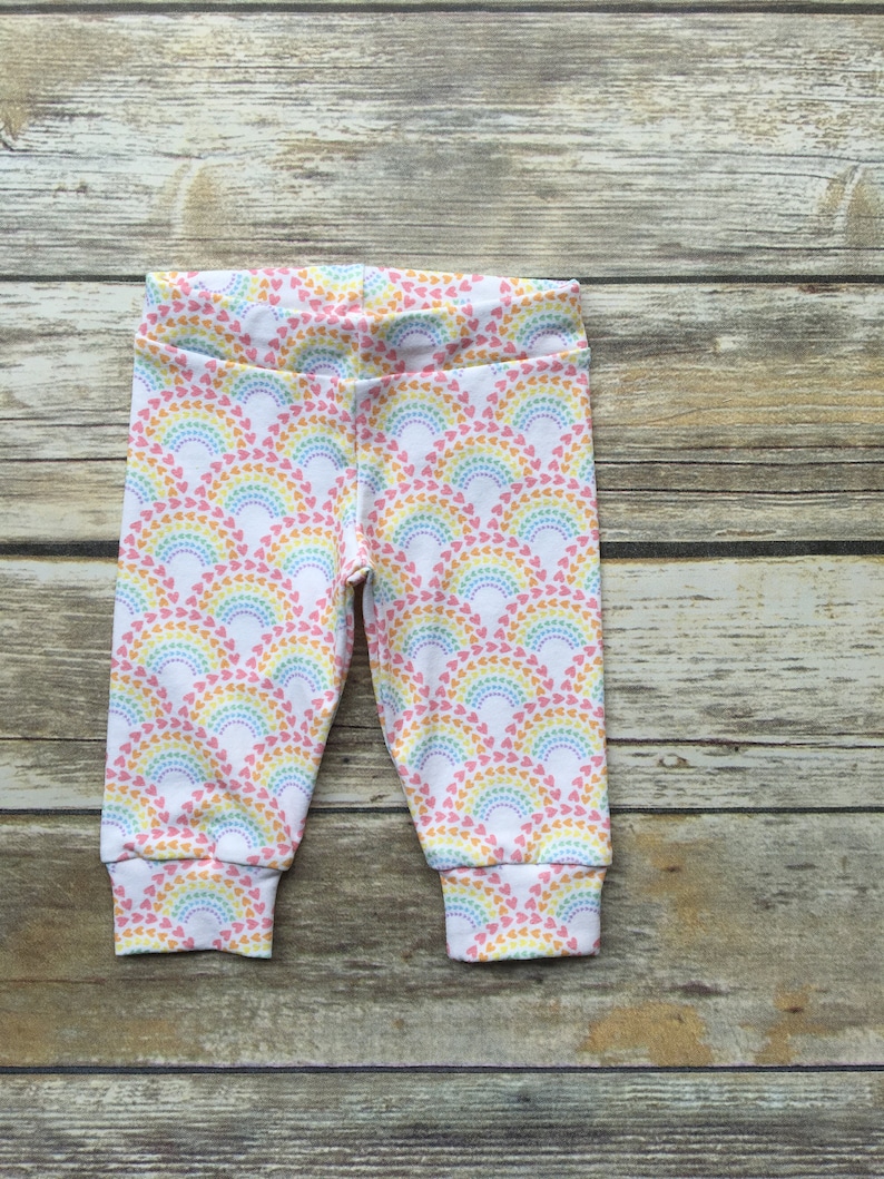 Rainbow Baby Outfit // Rainbow Baby Girl Leggings and Knot Hat Etsy