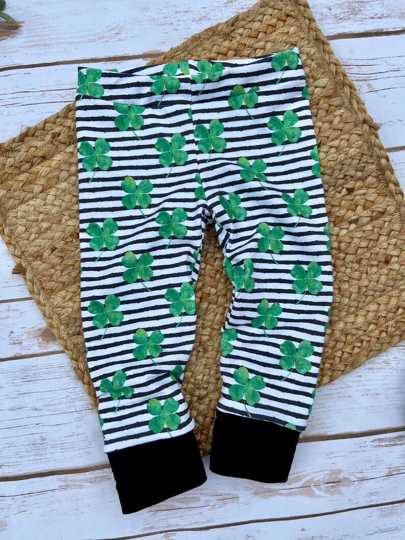 Bonnie Jean Girls St Patrick's Day Outfit - Shamrock Tutu & Leggings Set