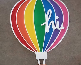 Hot air balloon digital cut file, silhouette, cricut, adobe illustrator SVG, PDF, laser file, cut file, glowforge, mira, thunder, CO2