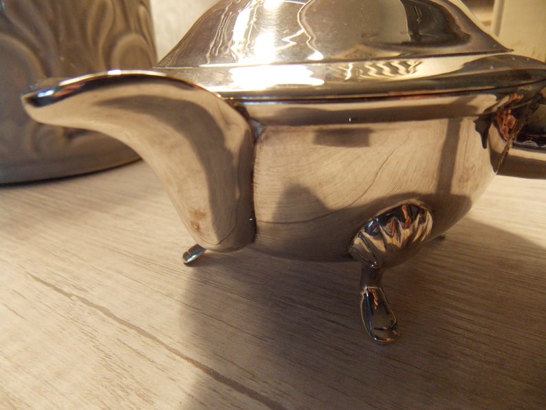 SILVER GRAVY / SAUCE Server With Hinged Lid & Long Serving Etsy