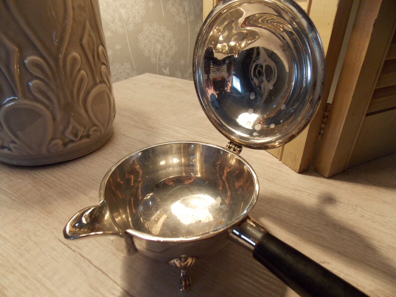 SILVER GRAVY / SAUCE Server With Hinged Lid & Long Serving Etsy