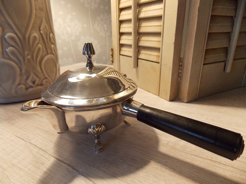 SILVER GRAVY / SAUCE Server With Hinged Lid & Long Serving Etsy