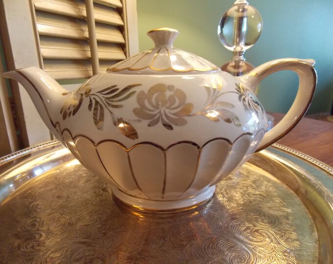 SADLER TEAPOT Collectible 22K Gold Guilded Etsy