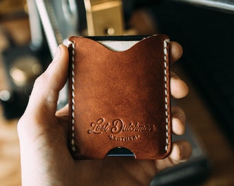 The Roland - Leather Card Holder Leather Card Sleeve Leather Slim Wallet Minimalistic Leather Wallet Men's Card Holder Natural Leather