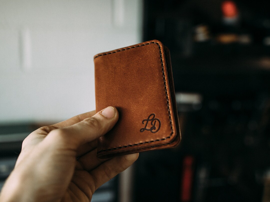 The Skinny Dutchman Leather Bifold Wallet Minimalist Billfold Card