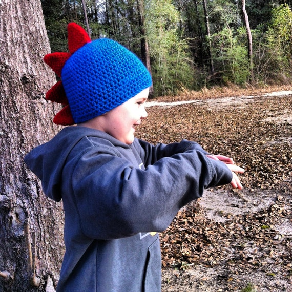 Crochet Dinosaur Spiked Beanie