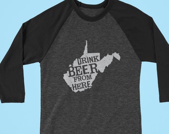 Craft Beer West Virginia- WV- Drink Beer From Here™ Long Sleeve Shirt