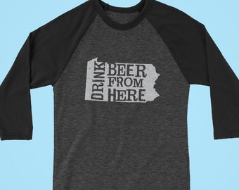Craft Beer Pennsylvania- PA- Drink Beer From Here™ Long Sleeve Shirt
