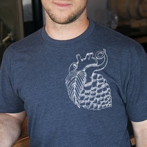 Craft Beer t-shirt Hop Heart, Beer Lover, Beer T-shirt, Valentines Gift, Beer Gift image 1