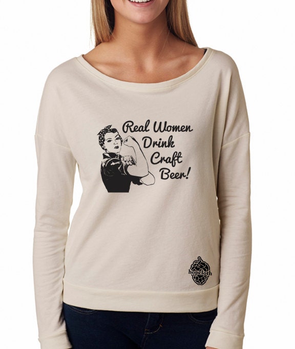 Craft Beer longsleeved shirt Real Women Drink Craft Beer Etsy