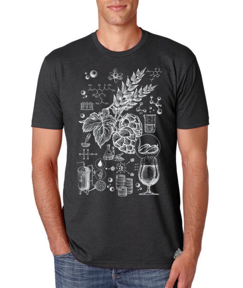 Beer Shirt, Science of Beer, Beer Drinker Beer Lover Beer Shirt Beer Gifts Beer T-Shirts Homebrewer Shirt Brewing Beer Shirt image 1