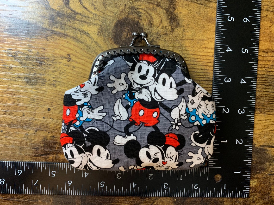 Mickey and Minnie Mouse Coin Purse | Etsy