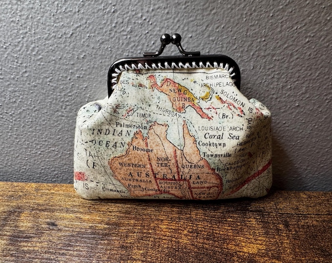 Vintage Map Coin Purse