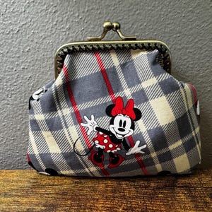 Plaid Mickey Mouse Coin Purse