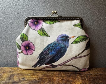 Large Blackbird  Coin Purse