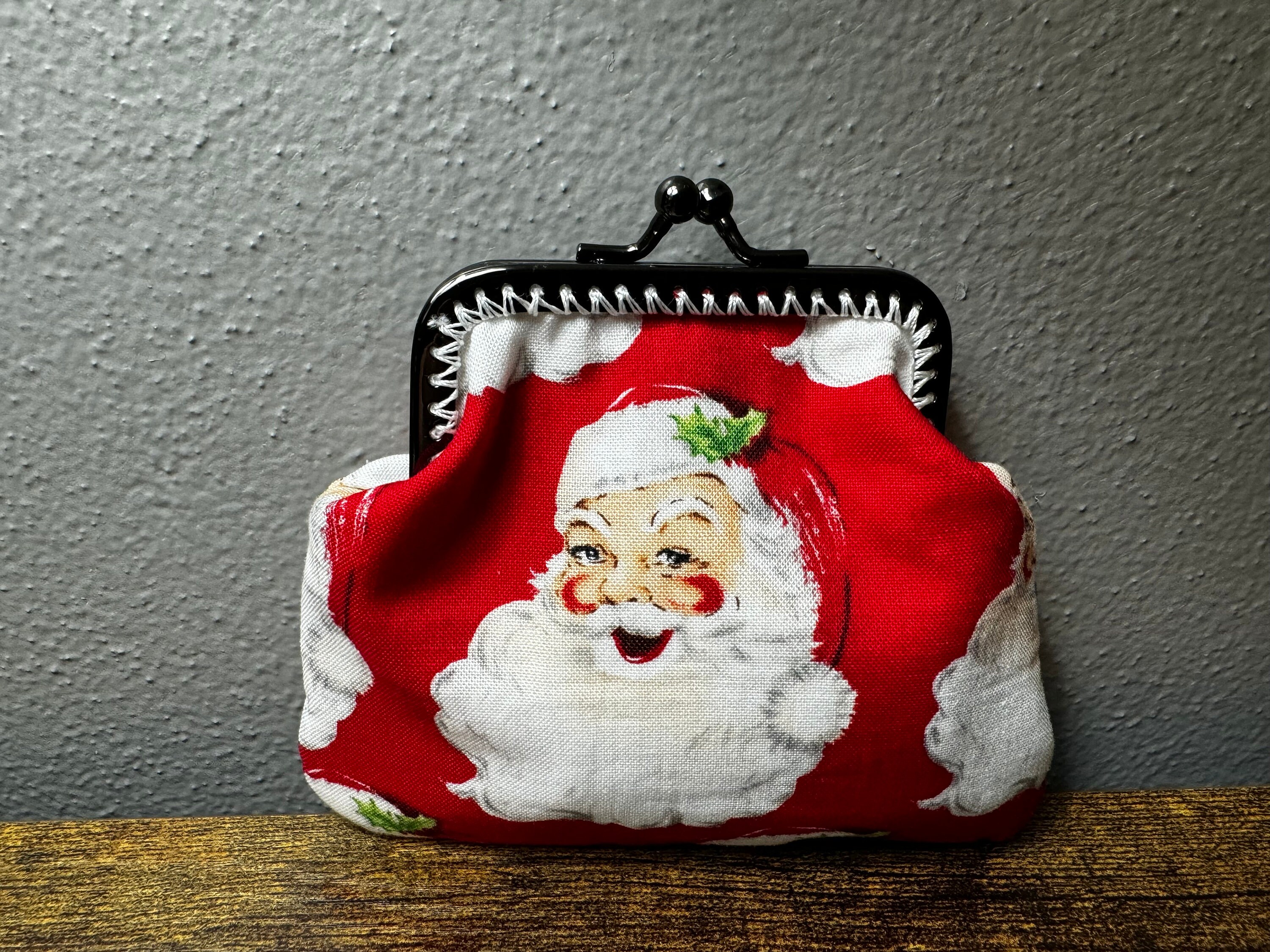 JoyLamoria Santa Claus Coin Purse Rectangular Purse Passport Card Storage  with Pocket : Beauty & Personal Care - Amazon.com