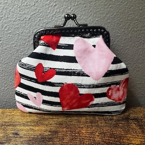 Hearts and Stripes Coin Purse