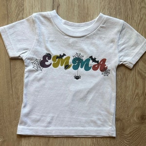 Custom name Halloween kids T-shirt
