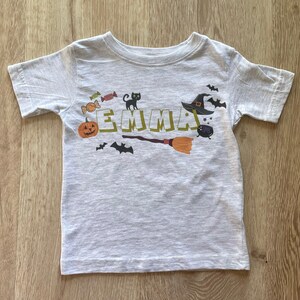 Custom name Halloween kids t-shirt