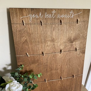 Your Seat Awaits Wedding Sign / Rustic Wedding Sign / Wood Sign / Seating Chart Sign / Wedding Decor / Wood Wedding Seating Chart Sign