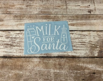 Milk For Santa Vinyl Decal Car Laptop Wine Glass Sticker