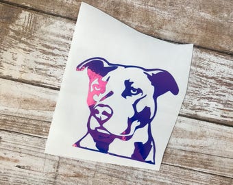 Pitbull Dog Animal Vinyl Decal Car Laptop Wine Glass Sticker