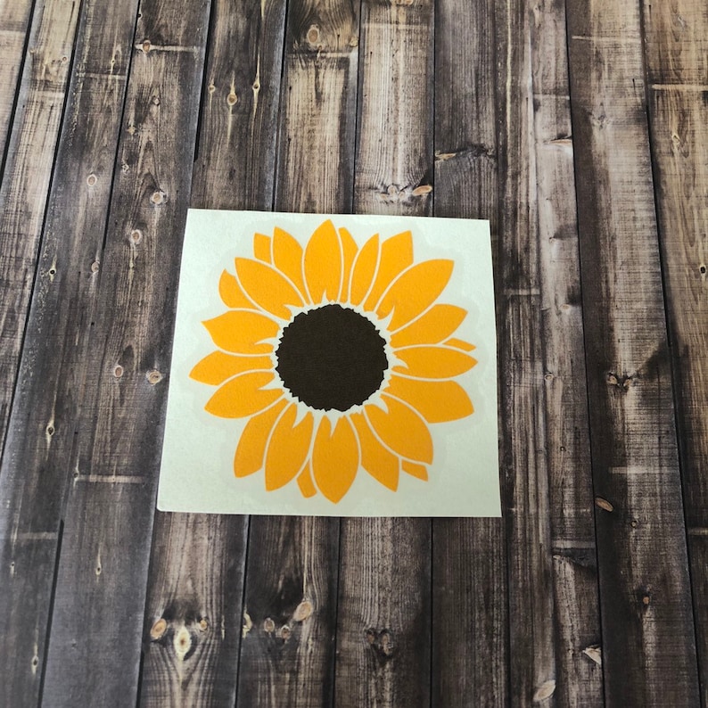 Sunflower Decal / Sunflower Sticker / Gift for Sunflower Lovers / Sunflower Vinyl / Kindle decal / Tumbler decal / Sticker for cups image 1