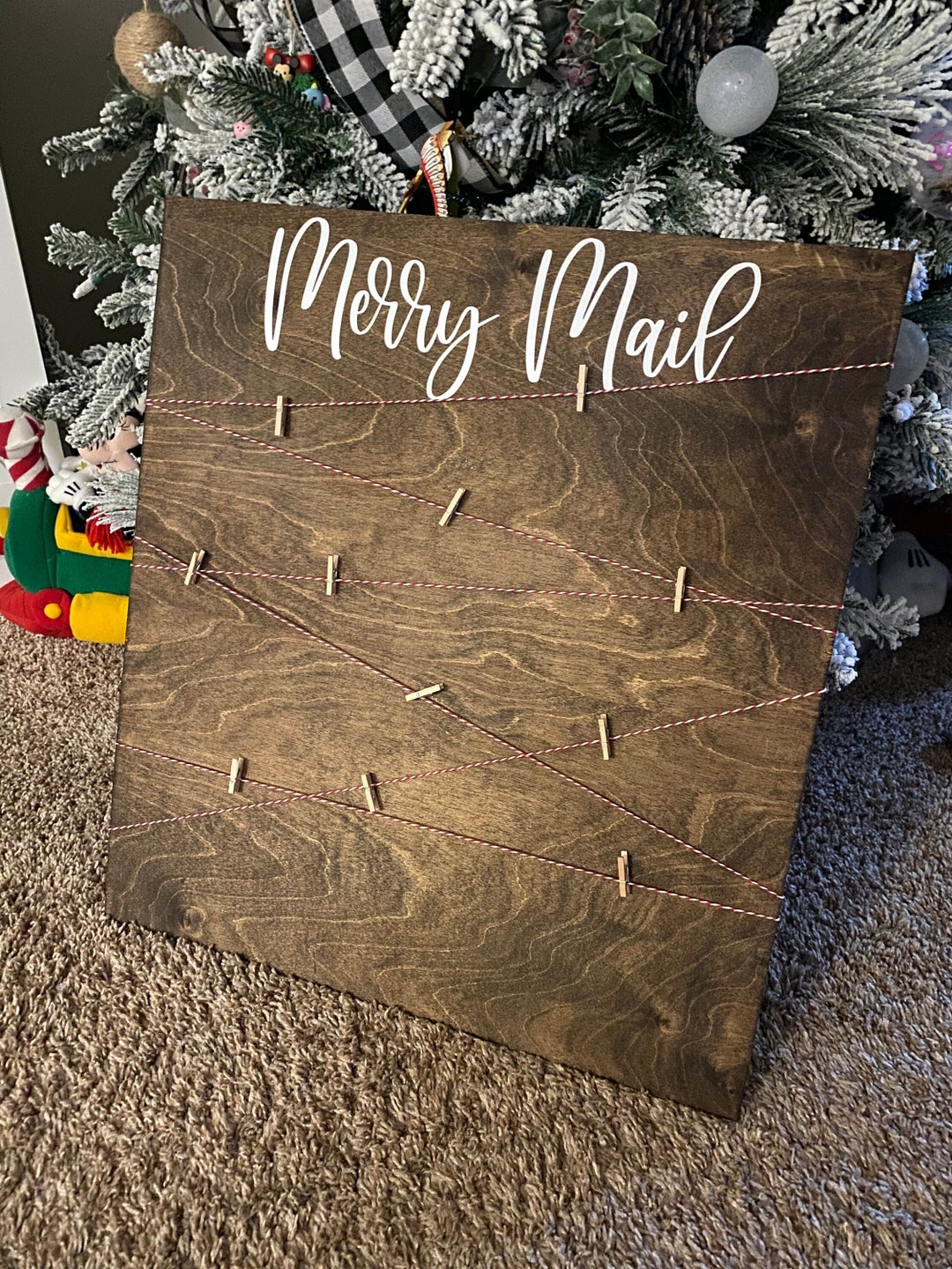 Merry Mail Christmas Card Holder 