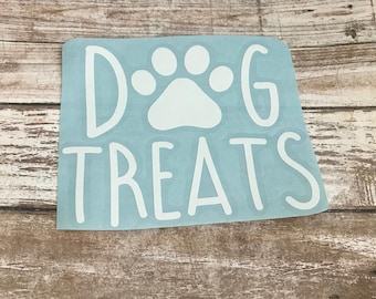 Dog Treats Vinyl Decal Car Laptop Wine Glass Sticker