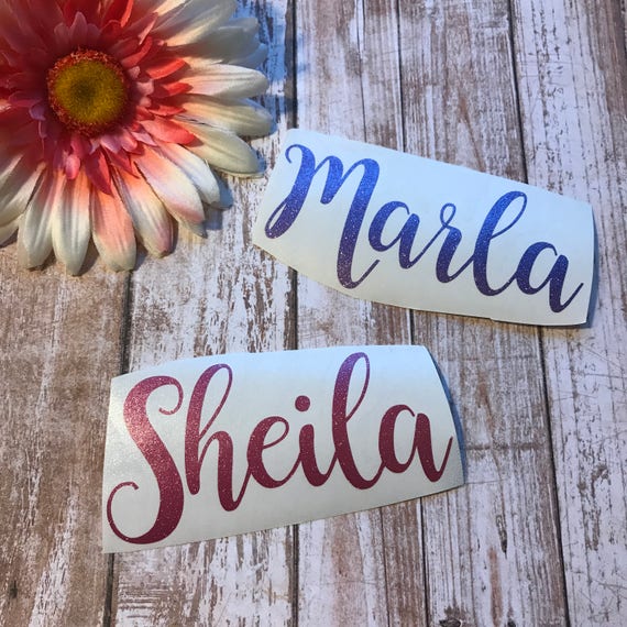 24 Flower Daisy Vinyl Stickers Card Making Glitter Wine Glass Mugs